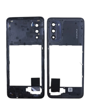 Carcasa media moto g52 (celeste)(cn / vidrio cam)